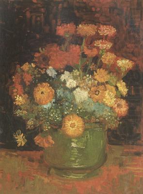 Vincent Van Gogh Vase with Zinnias (nn04) china oil painting image